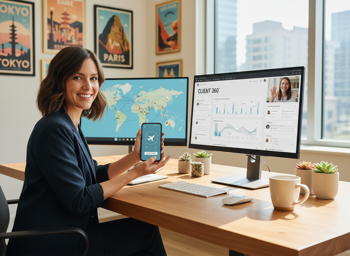 Beautiful itinerary builder interface showing trip planning
