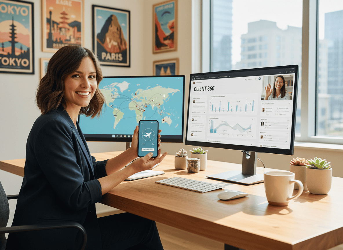 Beautiful itinerary builder interface showing trip planning