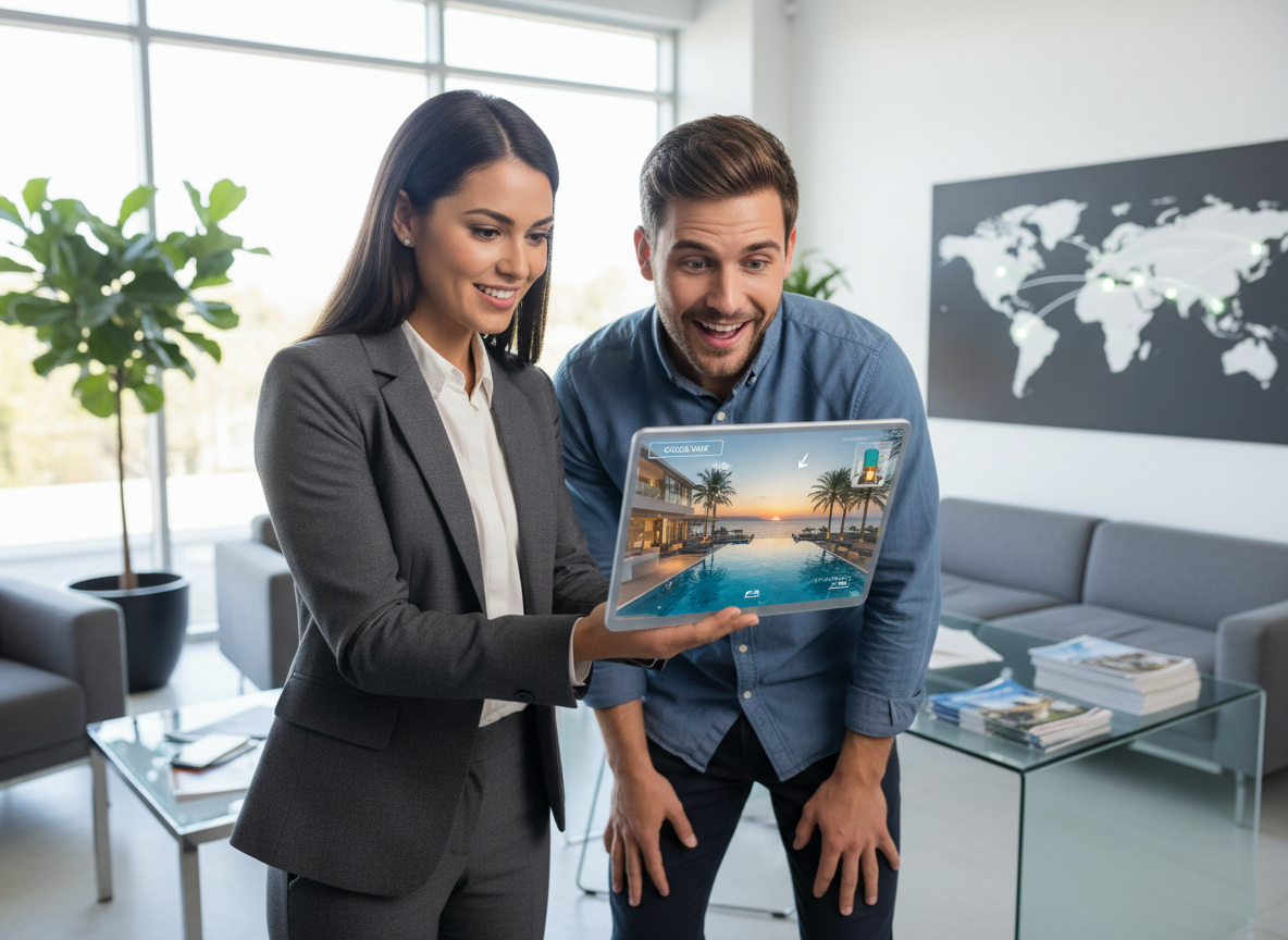 Innovation roadmap showing step-by-step path for travel agencies to adopt new technology: Assess current state, prioritise quick wins, build foundation, experiment with emerging tech, and scale successes